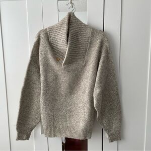 Le Tigre Mens Wool Shawl Neck Sweater Sz. L